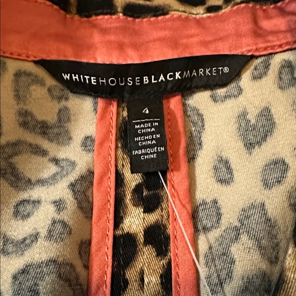 White House Black Market Animal Print Jacket - Picture 6 of 7